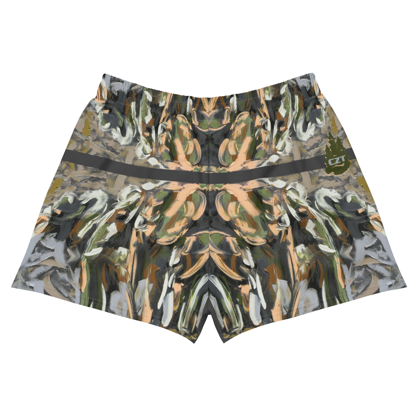CZT x KP - ELEPHANTS By The WATER - Women’s Athletic Shorts (Recycled)