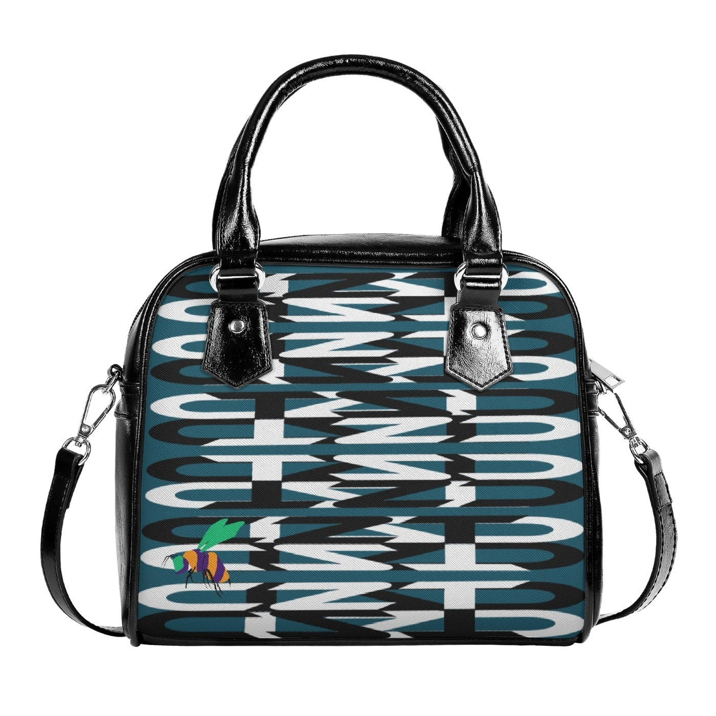 CZT BEE MAZE Bowling-Bag-Inspired Saddle & Ping-Pong Paddle Tote (Opt'l Shoulder Strap)