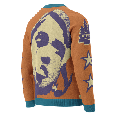 CZT FEMME Star Knitted Crew Neck Sweater