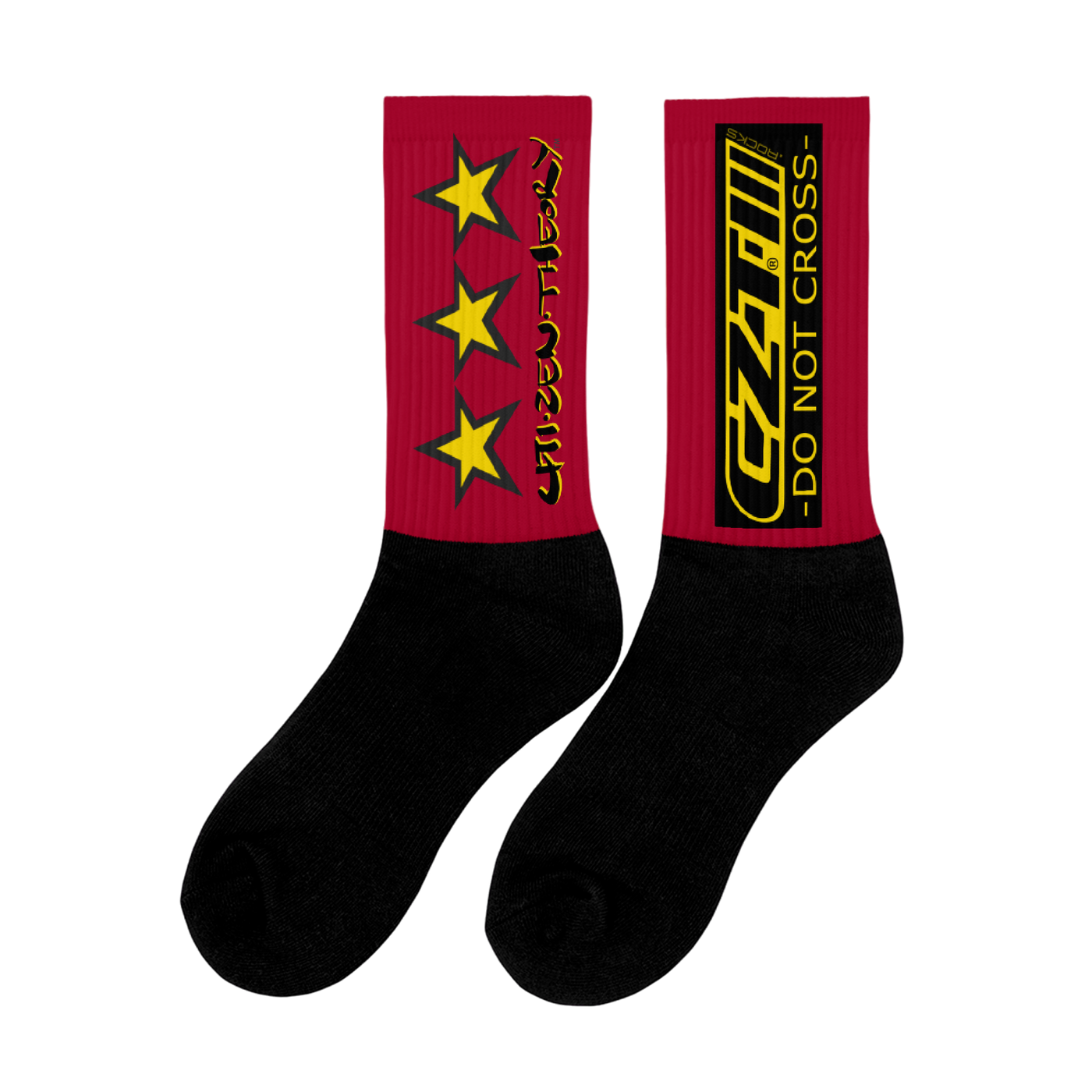 CZT DNC STAR Black Bottom Sublimation Comfy Socks