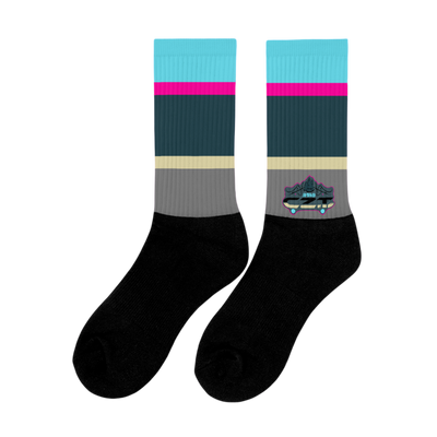 CZT SK8 Summer Hockey Cushioned Black Bottom Socks