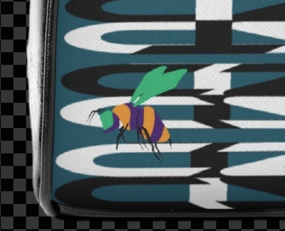 CZT BEE MAZE Bowling-Bag-Inspired Saddle & Ping-Pong Paddle Tote (Opt'l Shoulder Strap)