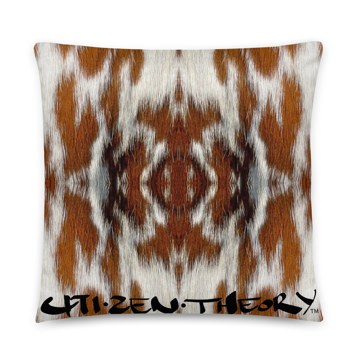 CZT Freckled Moo-hide Faux Cowhide Fur Decorative Throw Pillows