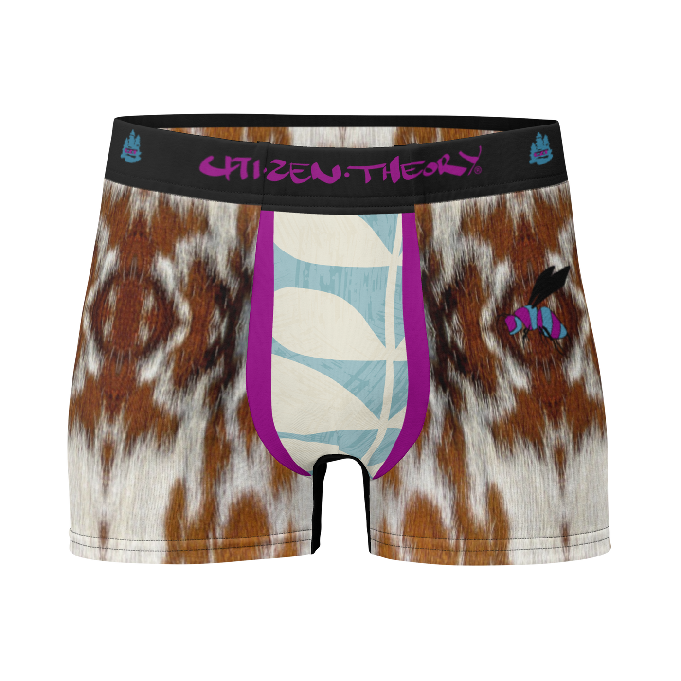 CZT MOO-HIDE Bee & Banner Stylishly Snug and Functionally Fitted Boxer Briefs