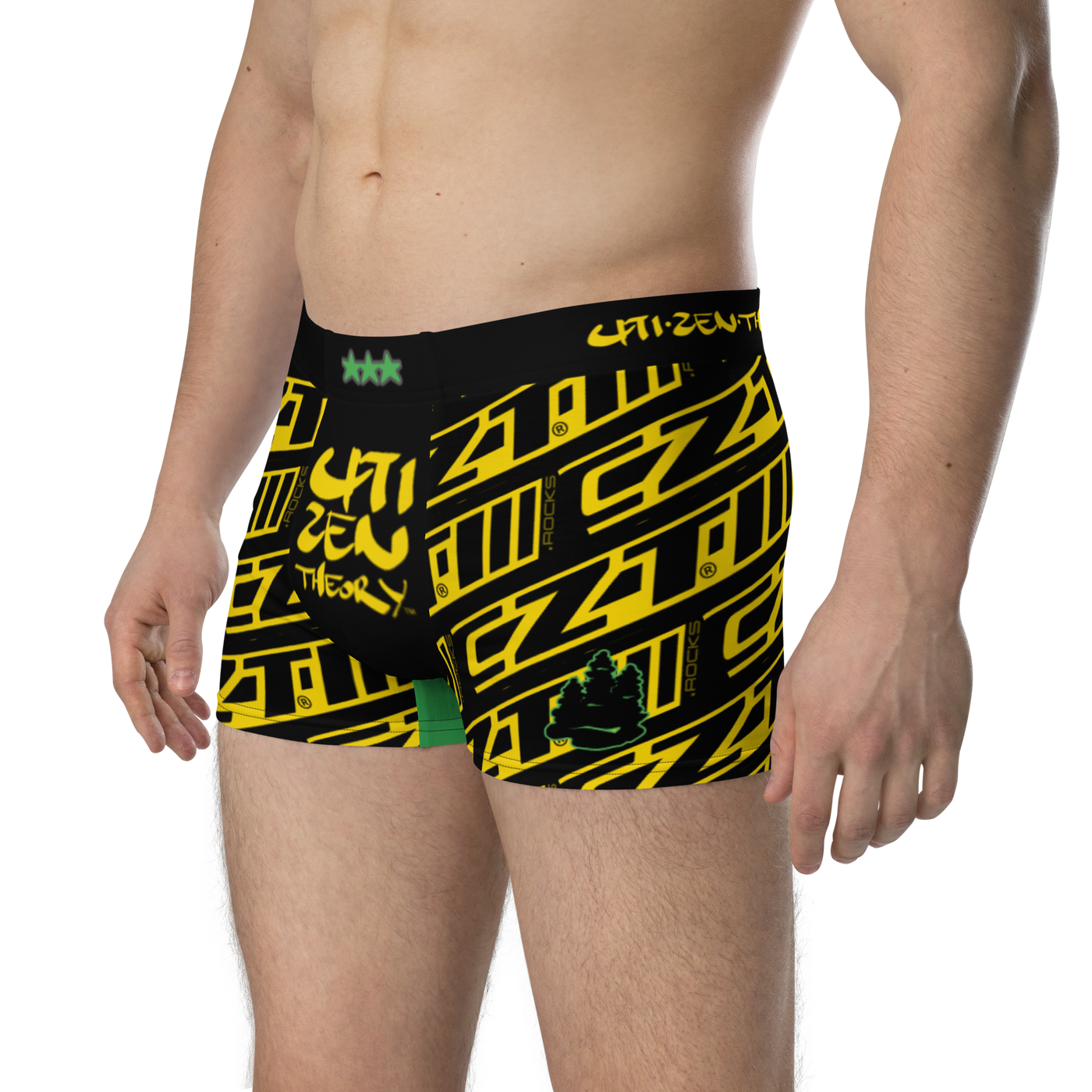 CZT DNC Banner Print Stylishly Snug and Functionally Fitted Men's Boxer Briefs