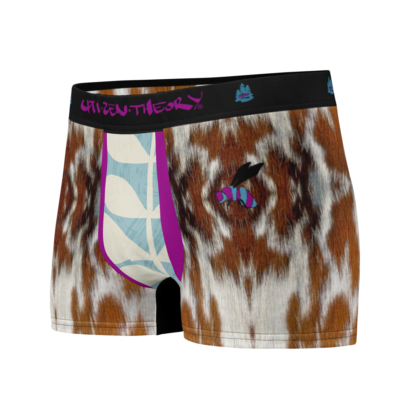 CZT MOO-HIDE Bee & Banner Stylishly Snug and Functionally Fitted Boxer Briefs