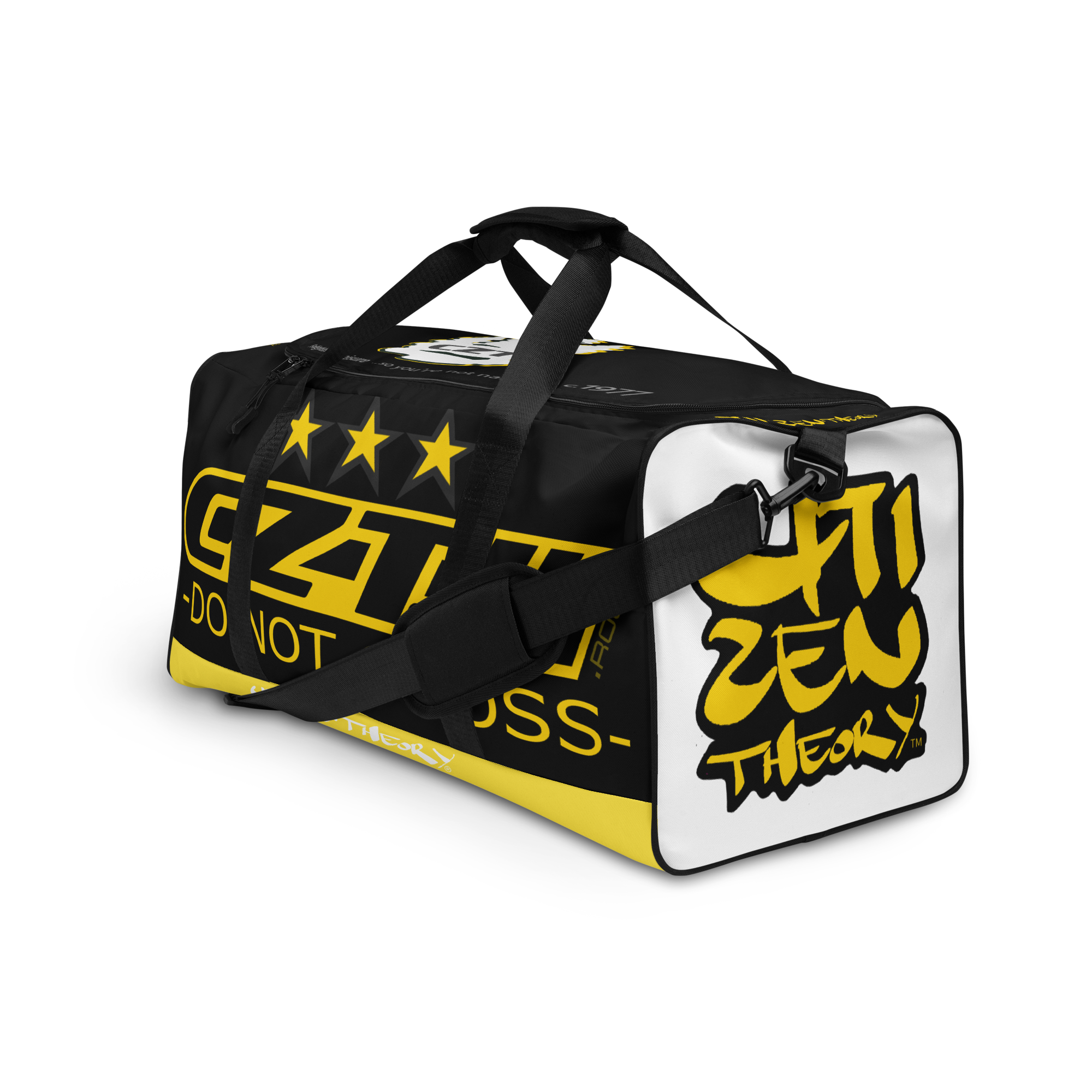 CZT DNC Monochrome Duffel Bag - Durable Travel & Gym Bag, Eco-Friendly ...