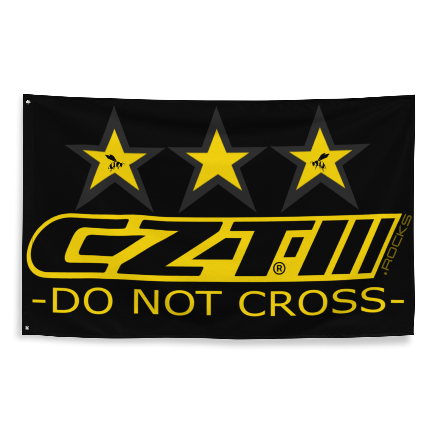 CZT DNC Neon Monochrome Brand Warning Flag