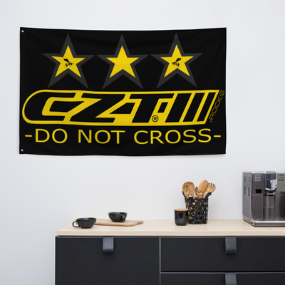 CZT DNC Neon Monochrome Brand Warning Flag