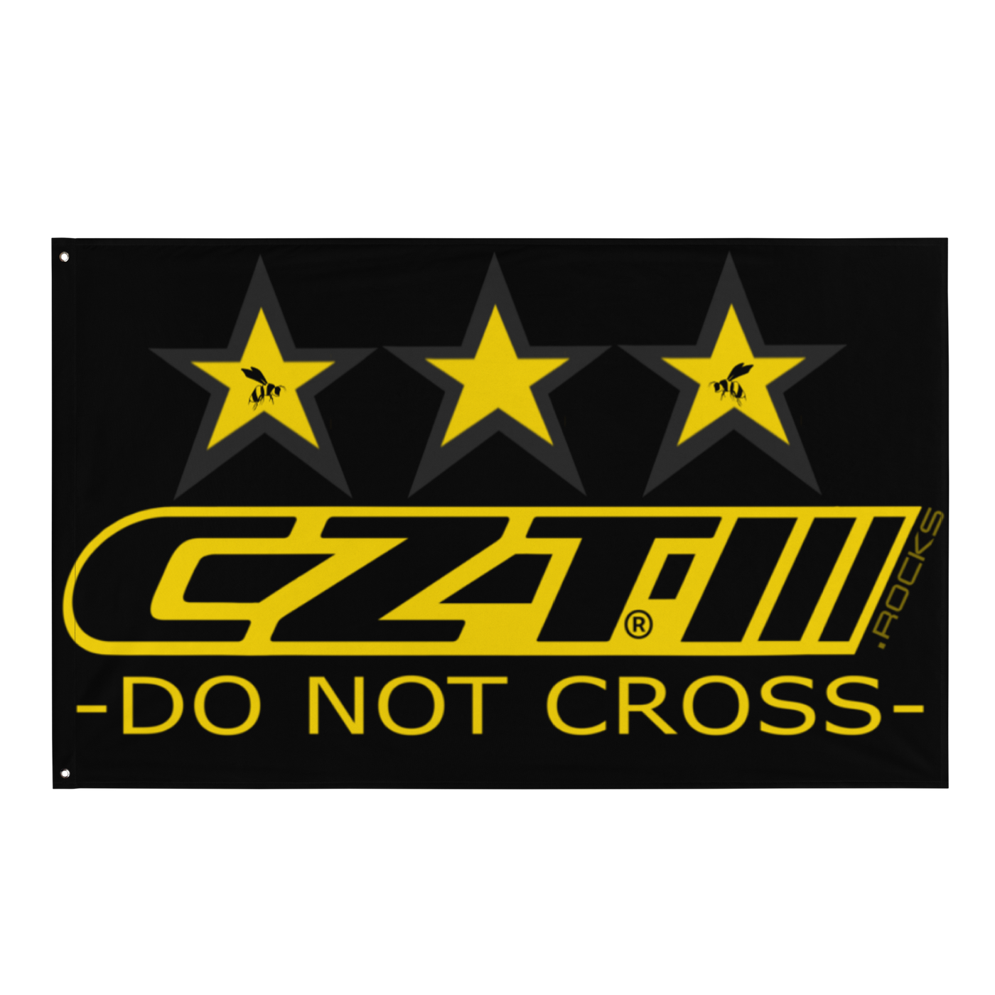 CZT DNC Neon Monochrome Brand Warning Flag