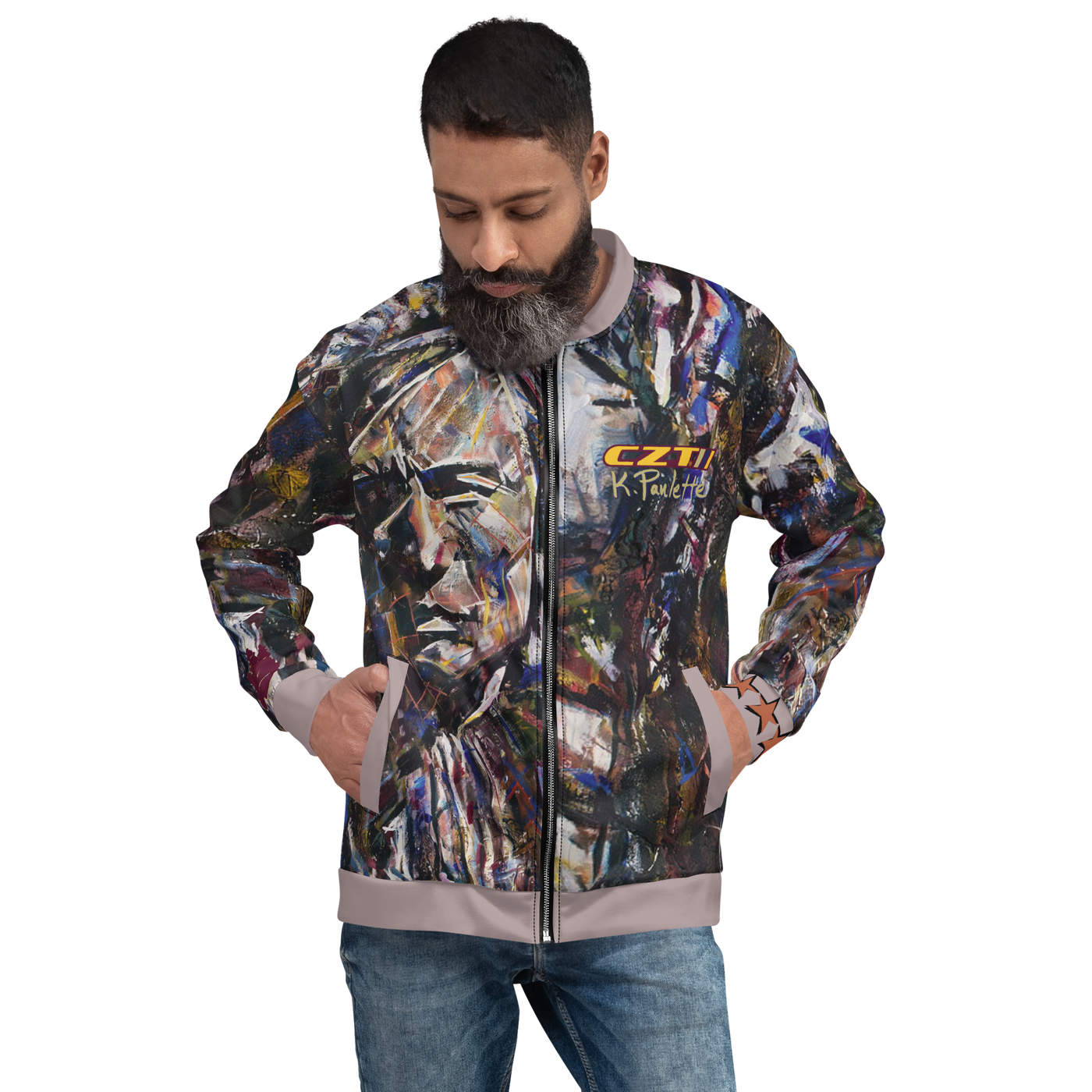 CZT X KP - VISIONS Native American Indian - Bomber Jacket (Unisex)