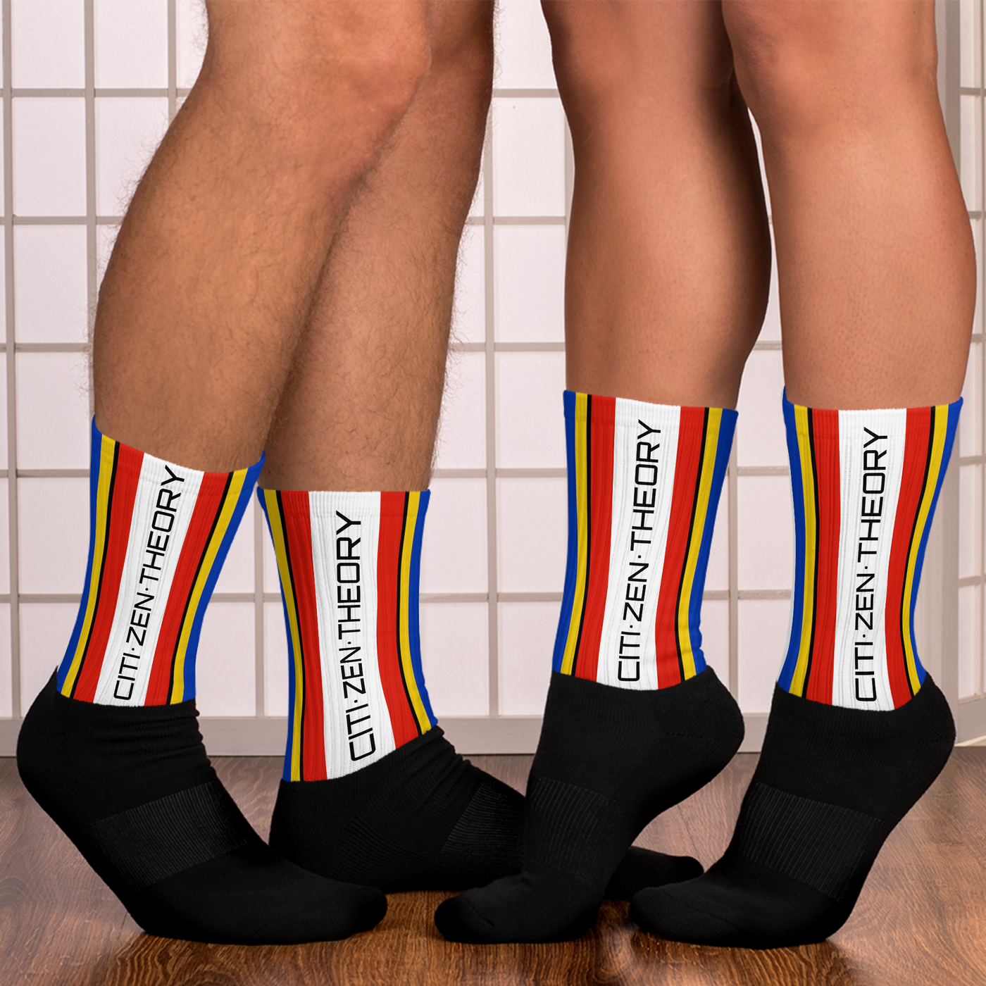 CZT VERT Stripes Black Bottom Sublimation Socks