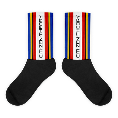 CZT VERT Stripes Black Bottom Sublimation Socks