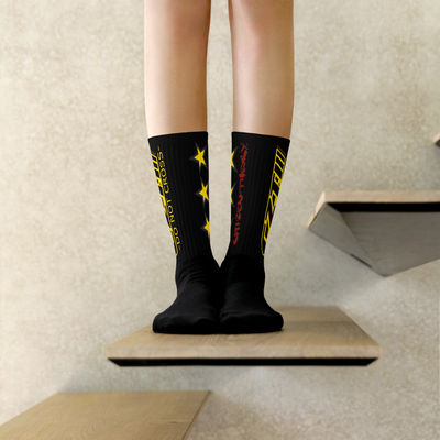 CZT DNC STAR Black Bottom Sublimation Comfy Socks