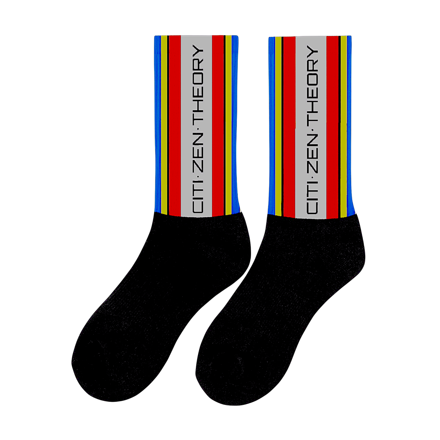 CZT VERT Stripes Black Bottom Sublimation Socks