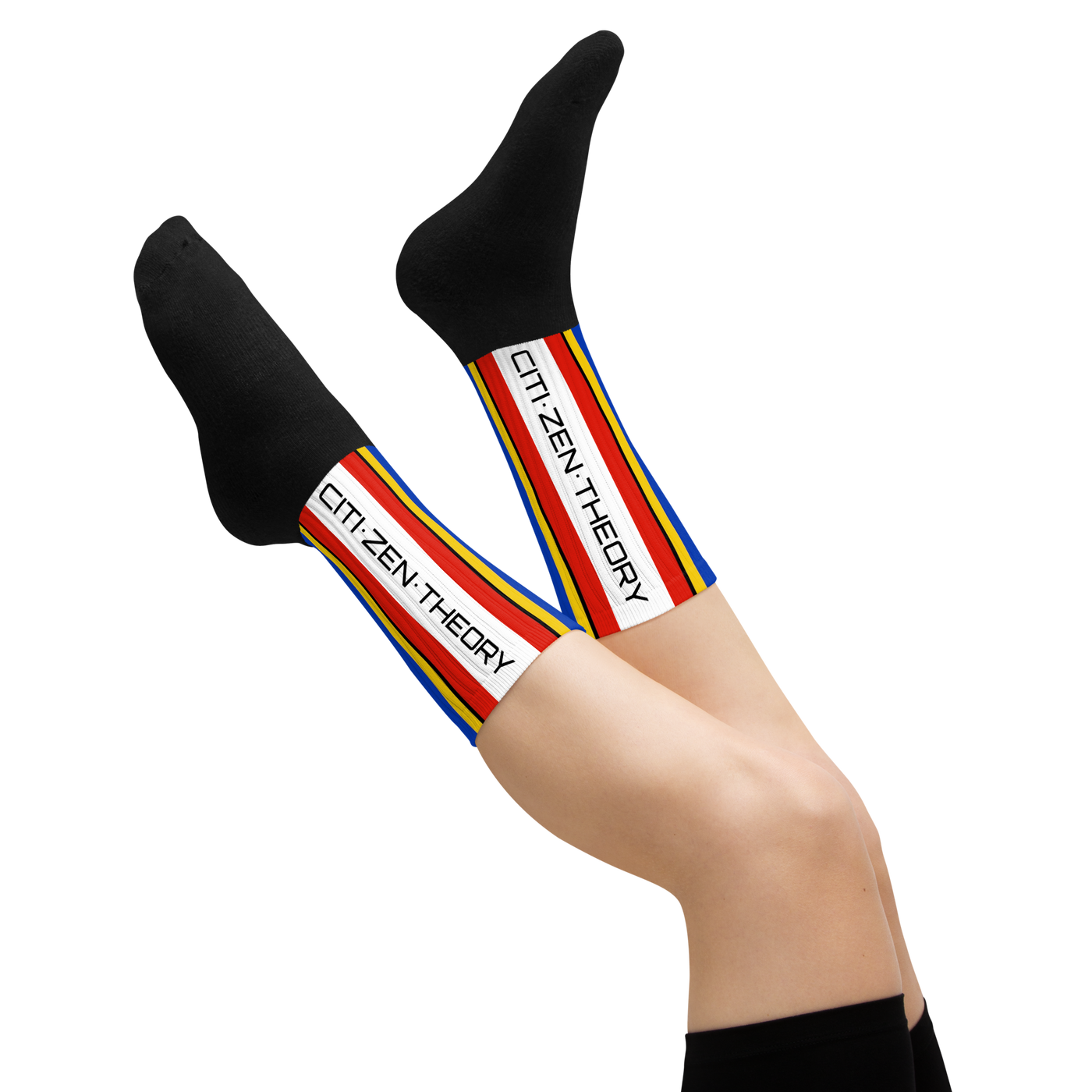 CZT VERT Stripes Black Bottom Sublimation Socks