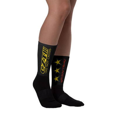 CZT DNC STAR Black Bottom Sublimation Comfy Socks