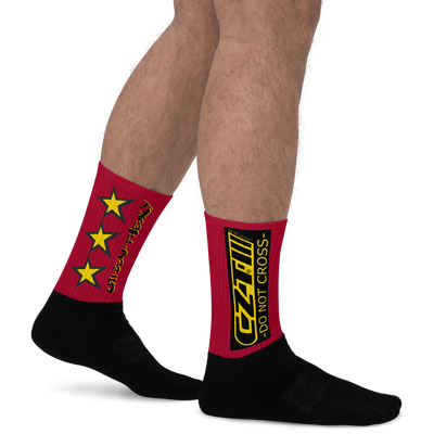 CZT DNC STAR Black Bottom Sublimation Comfy Socks