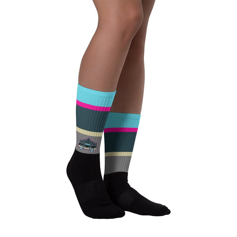 CZT SK8 Summer Hockey Cushioned Black Bottom Socks