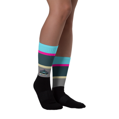 CZT SK8 Summer Hockey Cushioned Black Bottom Socks