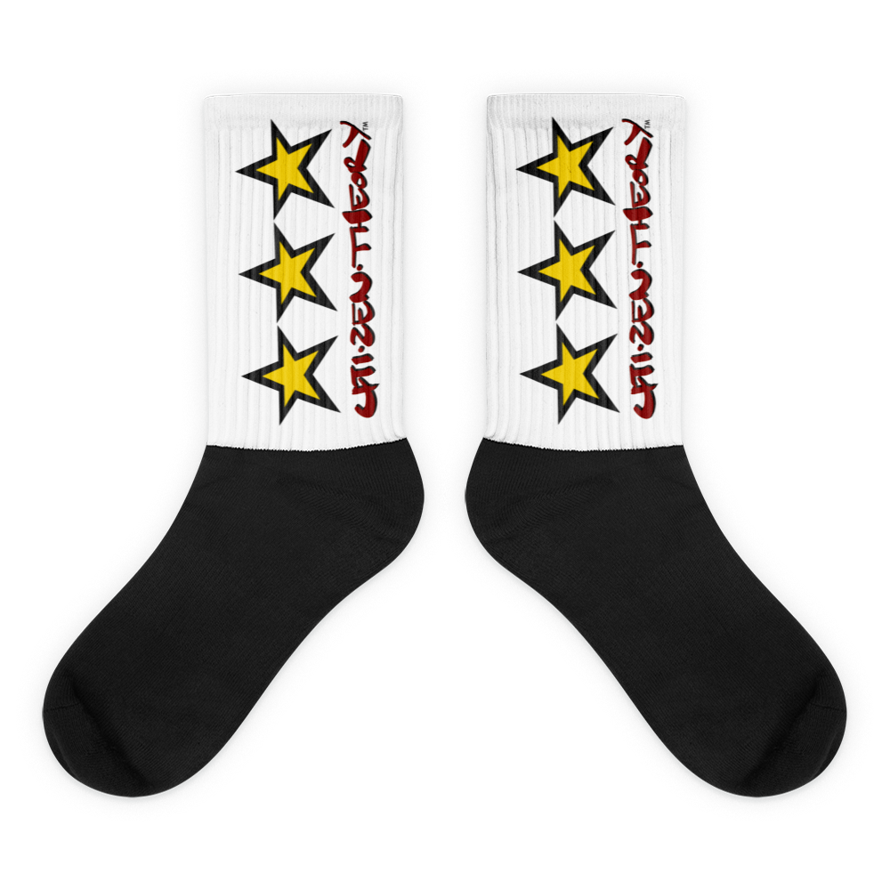 CZT DNC STAR Black Bottom Sublimation Comfy Socks