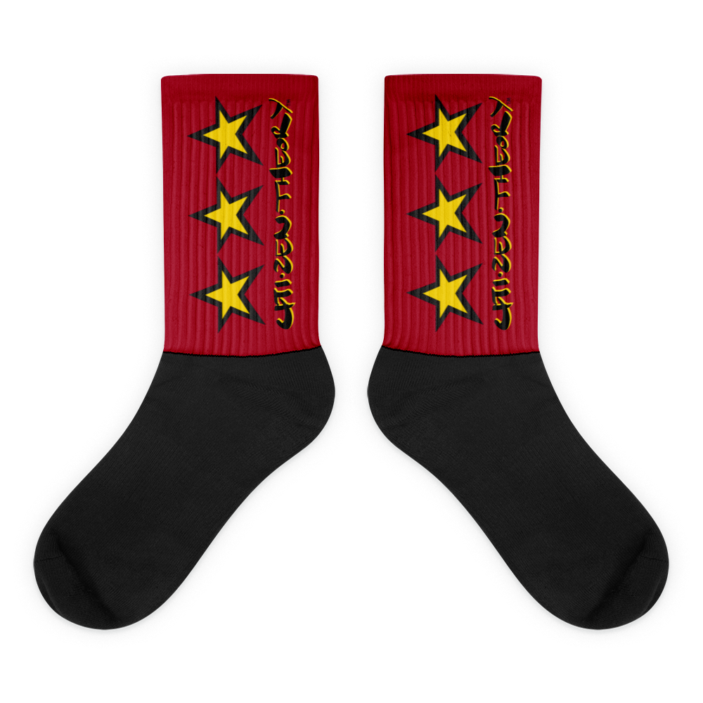 CZT DNC STAR Black Bottom Sublimation Comfy Socks