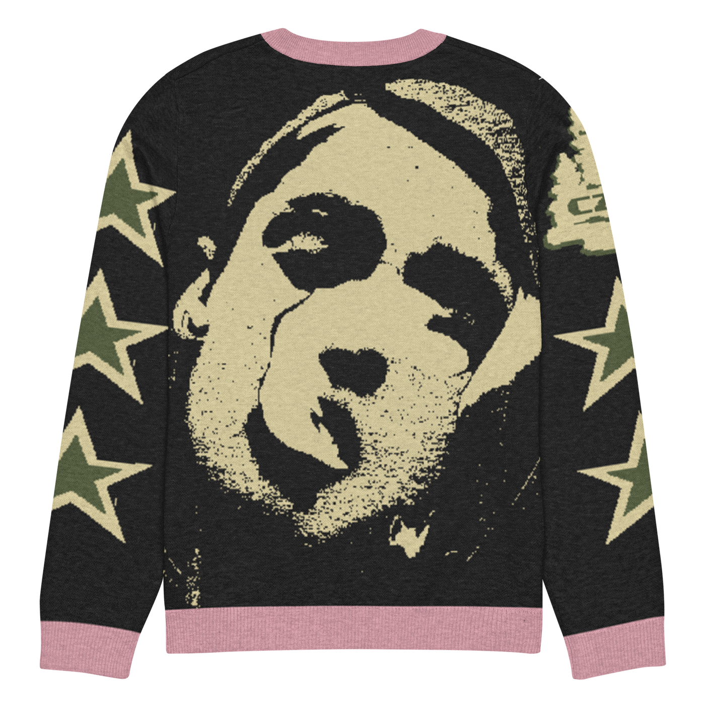 CZT FEMME Star Knitted Crew Neck Sweater