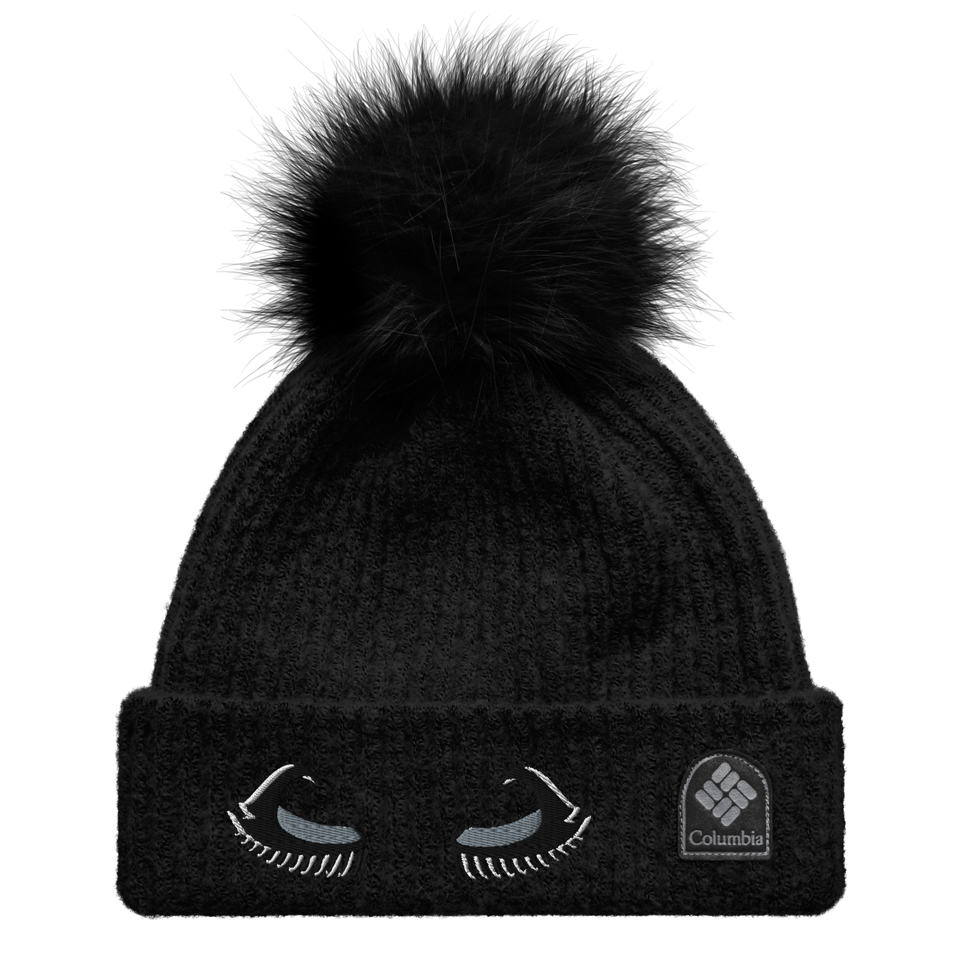 CZT x Columbia Caps-EYES Pom-Pom Beanie