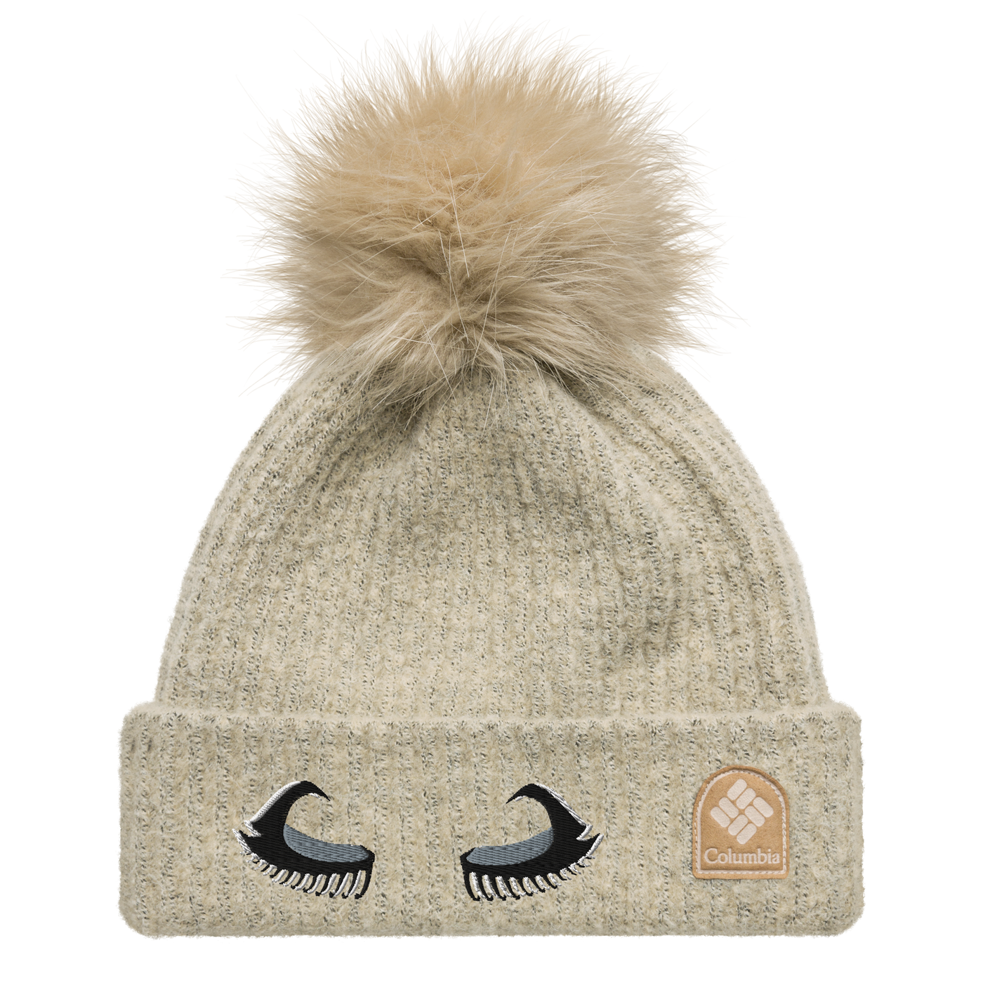 CZT x Columbia Caps-EYES Pom-Pom Beanie