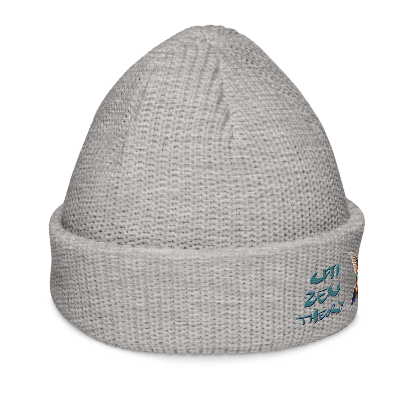 CZT Embroidered Hummingbird Beanie - Low-Profile Fisherman Style