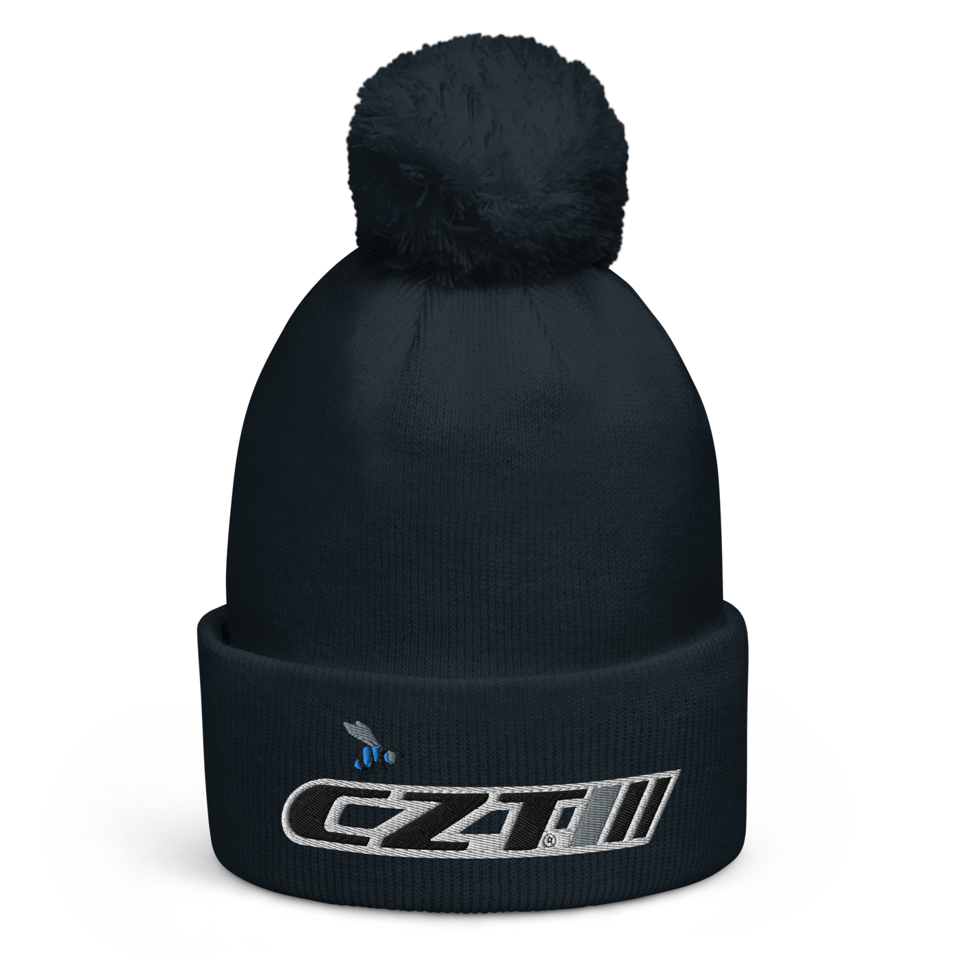 CZT BEE & Banner Logo Earthtone Pom Cuffed Beanie