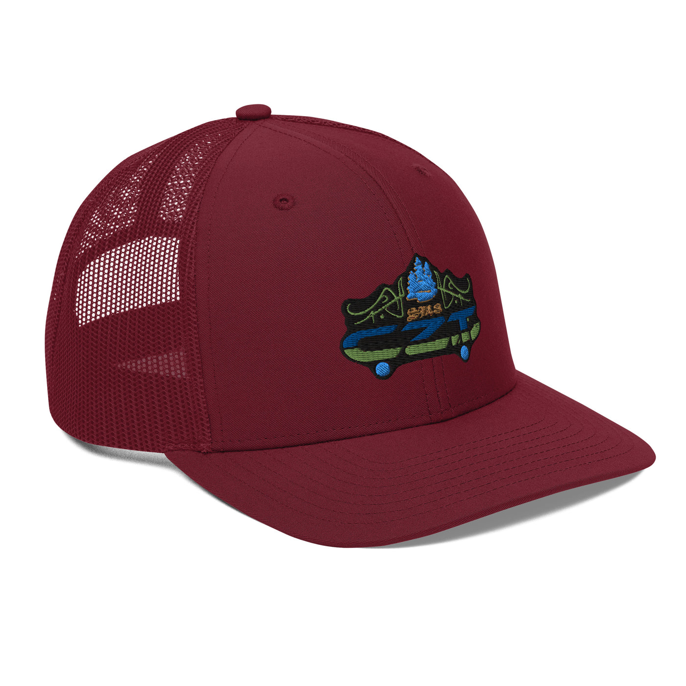 CZT SK8 Embroidered Trucker-Style Mesh Snapback Cap