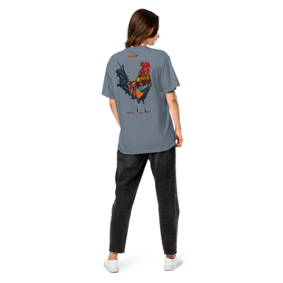 CZT x KP - The BLUEGRASS ROOSTER - Embroidered Vintage Tee (Unisex)