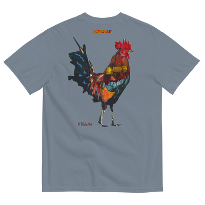 CZT x KP - The BLUEGRASS ROOSTER Embroidered Vintage Tee (Unisex)