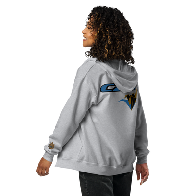 CZT Origami Embroidered Zip-Up Soft Cozy Hoodie