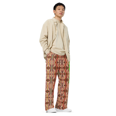 CZT Graphic Print Midweight Wide-leg Pajama Pant Bottoms