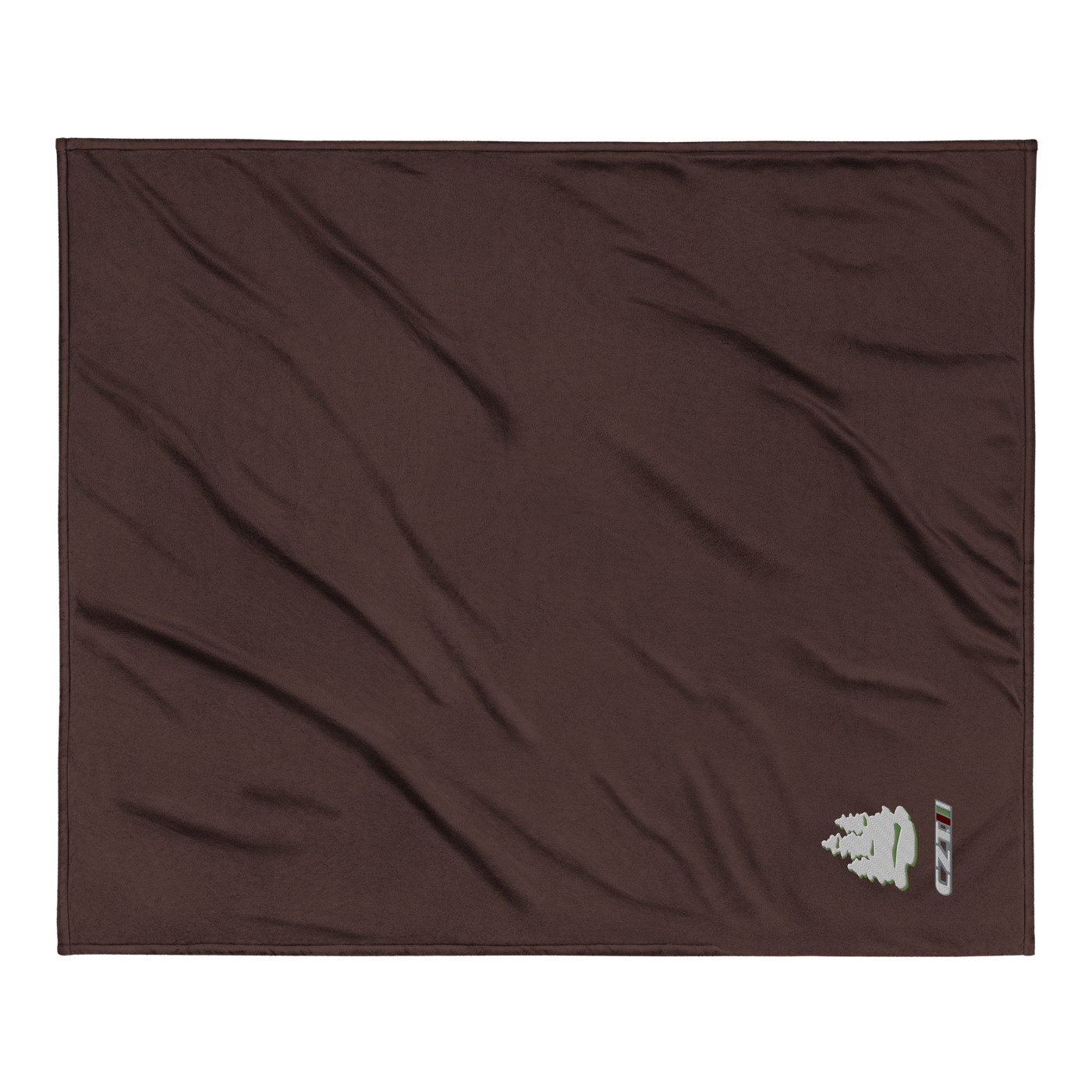 CZT Embroidered Triple Stack Premium Sherpa-lined Fleece Throw Blanket