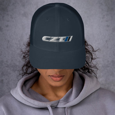 CZT Embroidered Banner Logo Mesh Snapback Cap